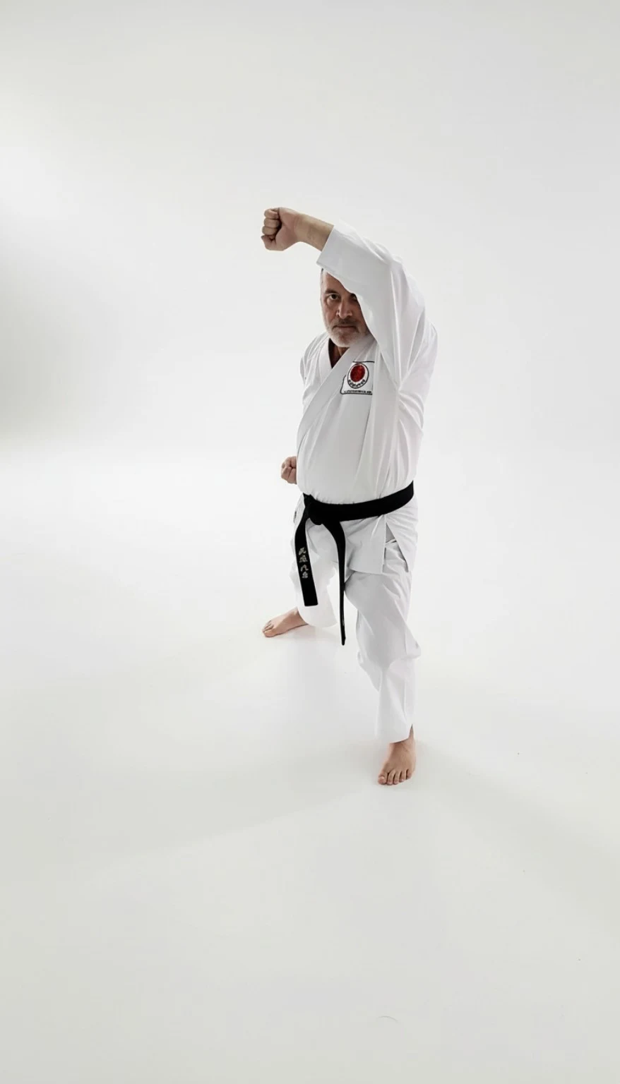Tulio Karam demonstrando uma postura de karatê Shotokan — registro 7